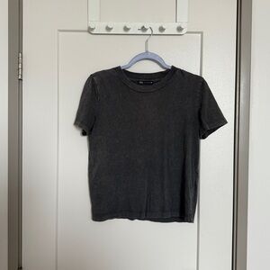 Zara Charcoal Gray T-Shirt
